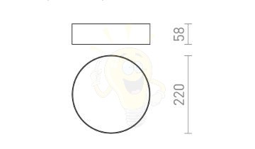 LARISA R 22 DIMM mennyezeti lámpa fekete  230V LED 20W  3000K