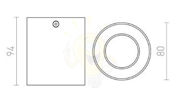 MANTOVA I mennyezeti lámpa  szálcsiszolt alumínium 230V LED GU10 7W