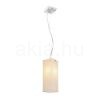 LUCIA 30x10 függő lámpa  szatén üveg/króm 230V LED E27 15W