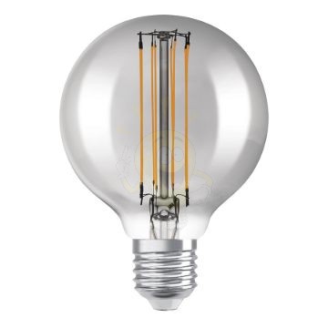 OSRAM Globe 80 DIMM füstös 230V E27 LED EQ42 1800K