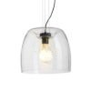 ORLANDO 35 függő lámpa tiszta üveg/fekete 230V LED E27 24W