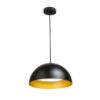 GLADYS 40 függő lámpa fekete/aranysárga 230V LED E27 30W