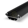 LED PROFILE J felületre szerelhető 1m fekete matt akrilát/alumínium 