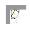 LED PROFILE I 30/60 felületre szerelhető 1m eloxált alumínium/matt akrilát 