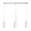 LIZ III 80 függő lámpa  opál üveg/matt nikkel 230V LED E27 3x15W