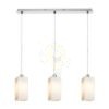 LIZ III 60 függő lámpa  opál üveg/króm 230V LED E27 3x15W
