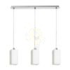 LIZ III 60 függő lámpa  opál üveg/matt nikkel 230V LED E27 3x15W