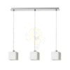 DADOS III 60 függő lámpa  opál üveg/matt nikkel 230V LED E27 3x11W