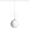 LUNA 30 egy áramkörös sínre  opál üveg/króm 230V LED E27 15W