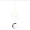 LUNA 20 egy áramkörös sínre  opál üveg/króm 230V LED E27 11W