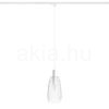 BELLINI L E14 függő lámpa, egyáramkörös sínre függesztéshez fehér tiszta üveg 230V LED E14 15W