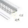 LED PROFILE B süllyesztett 1m  alumínium/tej akril 
