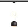 COPA háromfázisú áramkörös sínre fekete üveg 230V LED E27 11W