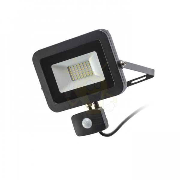 PONTA reflektor mozgásérzékelővel fekete  230V LED 30W 120° IP54  3000K