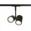 BEEBA II egyfázisú áramkörös sínre fekete  230V LED GU10 2x8W