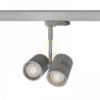 BEEBA II háromfázisú áramkörös sínre ezüstszürke  230V LED GU10 2x8W
