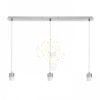MORE 80 mennyezeti függőlámpa alap  króm 230V LED E27 3x15W