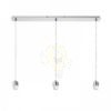MORE 80 mennyezeti függőlámpa alap  matt nikkel 230V LED E27 3x15W