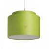 DOUBLE 40/30 lámpabúra  Chintz lime/fehér PVC  max. 23W