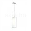 LUCIA 30x10 függő lámpa  szatén üveg/króm 230V LED E27 15W