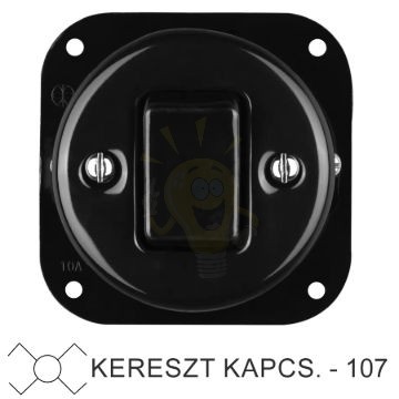 Egyes billenő fekete porcelán kereszt-kapcsolóbetét