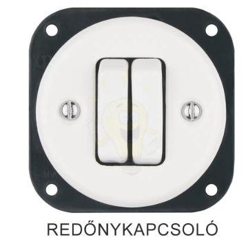 Fehér porcelán redőnykapcsoló betét