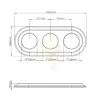 240×100 mm fekete porcelán sorolókeret PR1 rendszerhez