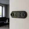 Retro fekete porcelán keret süllyesztett egységekhez