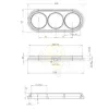 238×97×22 mm fehér porcelán keret MOTO porcelán szerelvényekhez