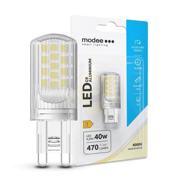 Modee Lighting LED Izzó G9 Aluminium 4,2W 4000K (470 lumen) ERP B1