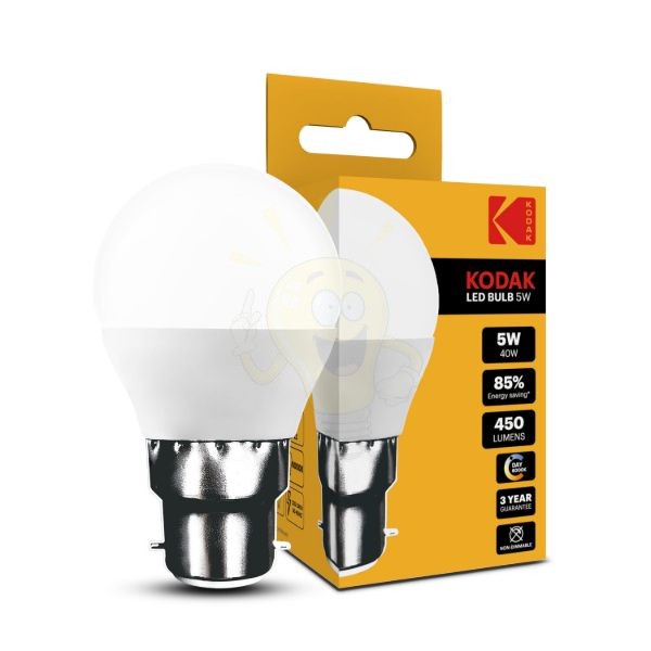 KODAK Max LED Izzó Globe Mini G45 5W B22 270° 6000K (450 lumen)